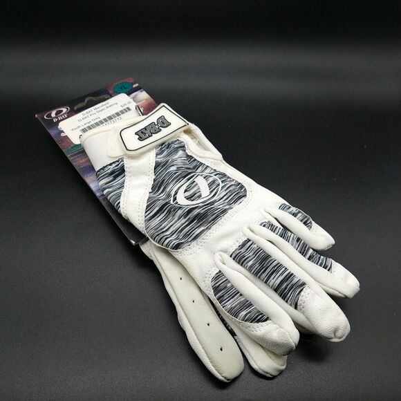 D-Bat Pro Static Batting Gloves Youth Large Gray NWT - Picture 1 of 10
